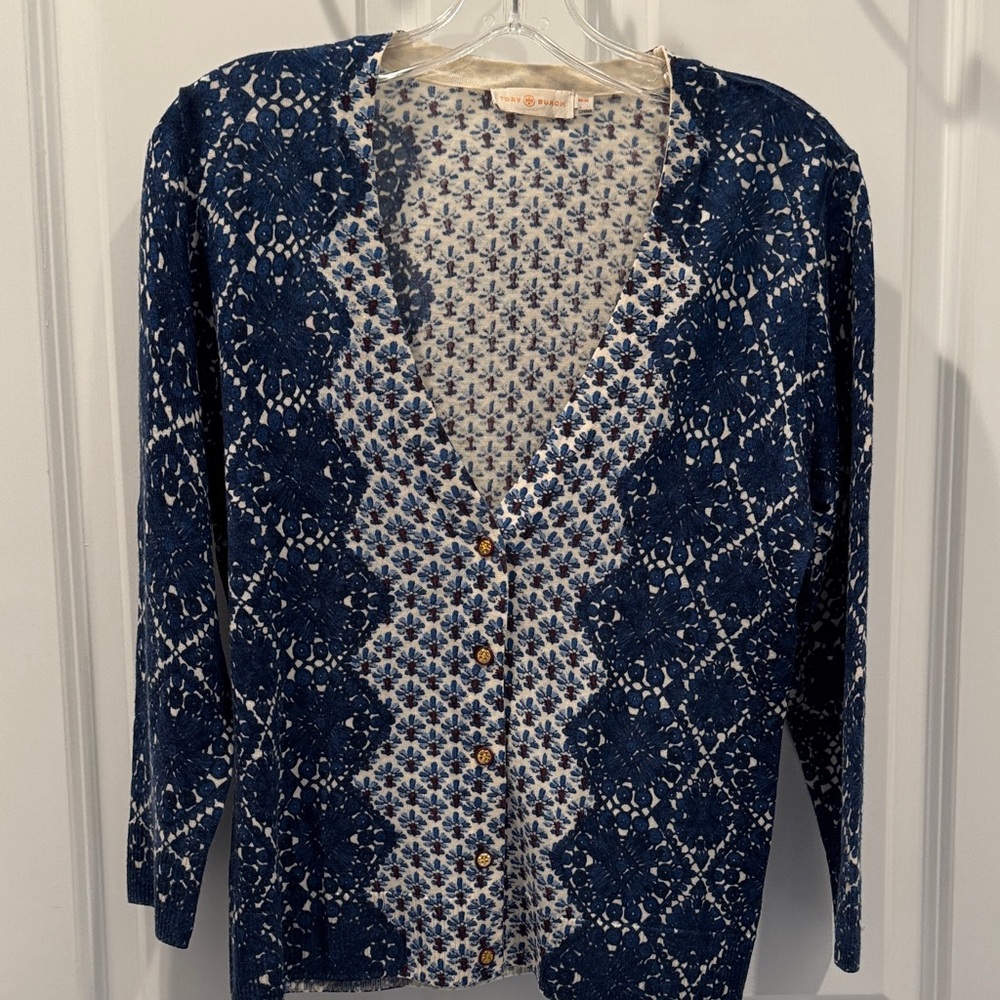 Tory Burch Blue Cardigan